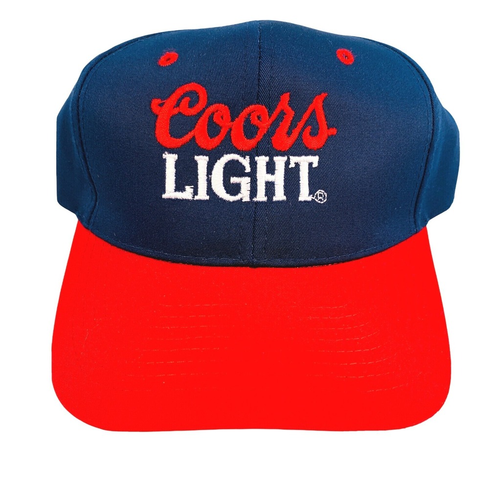 Coors Light Beer Hat Adult Dark‎ Blue Snapback Ball Cap Embroidered Logo Party